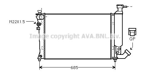 AVA QUALITY COOLING Радиатор, охлаждение двигателя CN2057